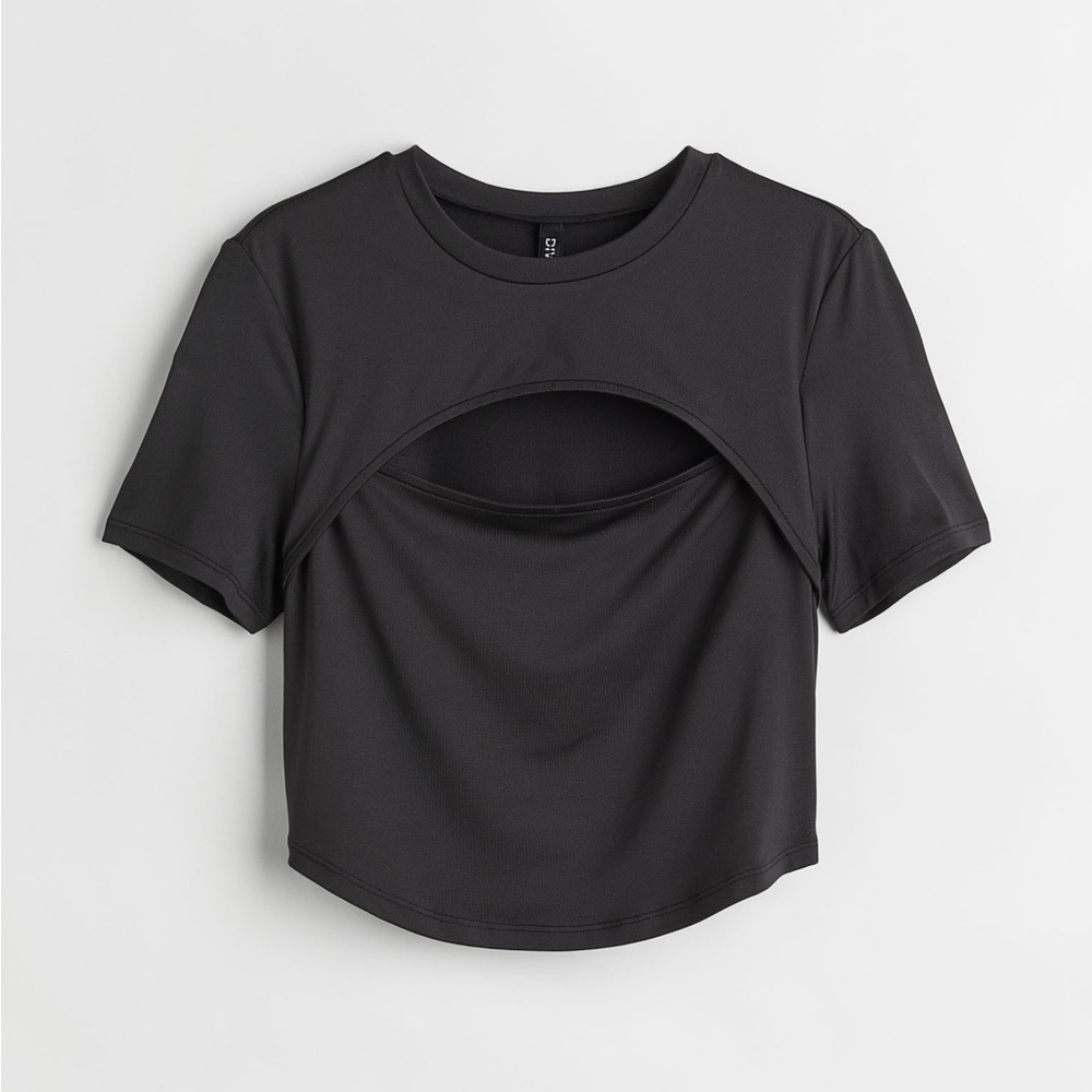 Black cut out top